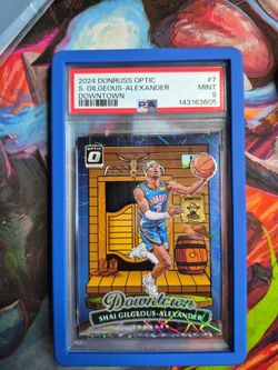 2024-25 Panini Donruss Optic Downtown #7 Shai Gilgeous-Alexander PSA 9