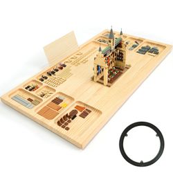 41.3” Rotating Building Board with 11 Sorting Trays & Storage