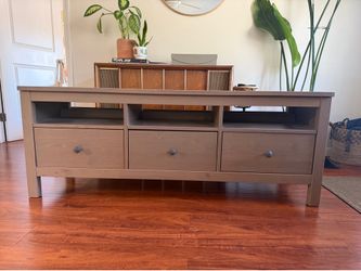 IKEA HEMNES TV Stand / Media Console - Gray Brown Solid Wood