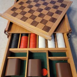 Poker Set Wood Box