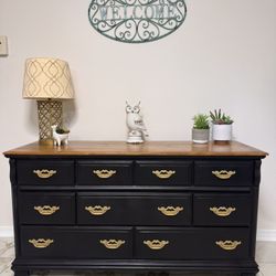 Refinished Solid Wood Dresser – Modern Farmhouse Style
