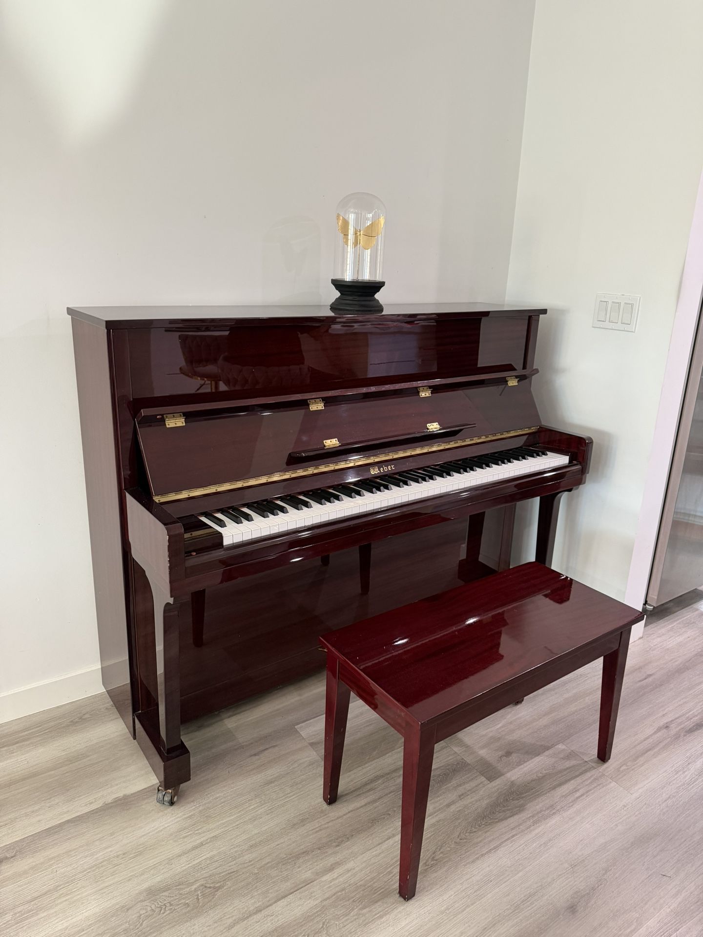 Weber Upright Piano with Bench – Excellent Condition