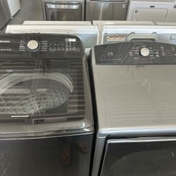 Stainless Steel Washer And Dryer Set 