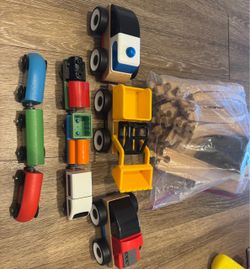 Wooden Train play set