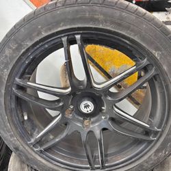 aftermarket rims with tires. 5x120 