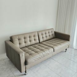 Ikea Beige Leather Morabo Sofa