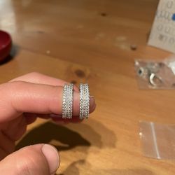 3.00ctw Diamonique Diamond Hoop Earrings