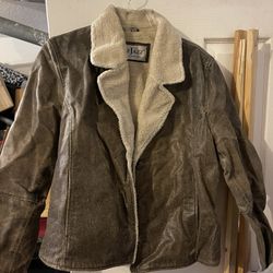 Zjazz Jackets & Coats | Zjazz Genuine Leather Jacket Sz L Cropped | Color: Brown/Cream 