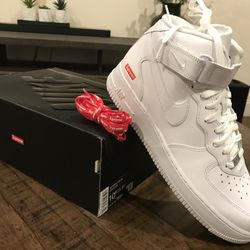 Supreme Air Force 1 Mid Size 10.5M White 