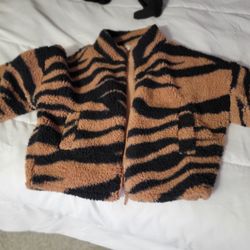 Tiger Print Fleece Jacket 
