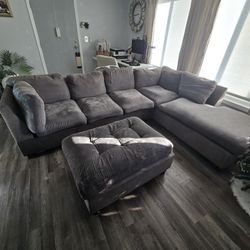 Secrional Sofa And Ottoman 