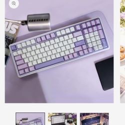 Varmilo Minilo98 Pro Mechanical Keyboard (Purple/White) – Like New (Tested only, not really used)OBO