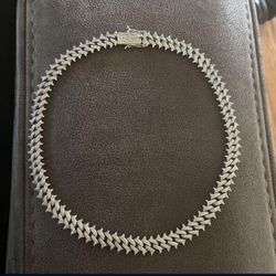 18k White Gold Cubic Link