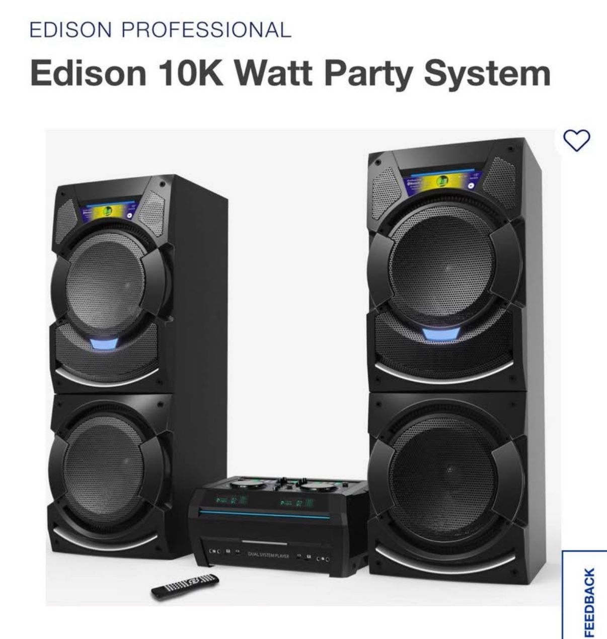 Edison 10,000 watt Party System