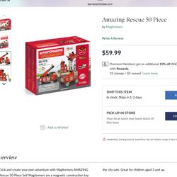(Complete Set) – Magformers Amazing Rescue 50-Piece Set