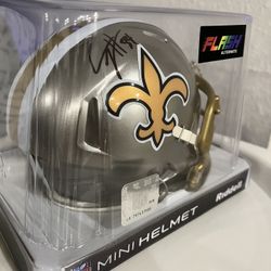 New Orleans Saints Mini Helmet w/ Cam Jordan Auto  $90 OBO