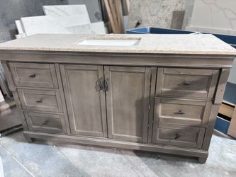 New Cabinet 61 “ Single Sink Real Wood