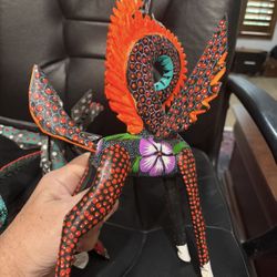 Large Vintage Mexican Alebrije Horse Wood Carving