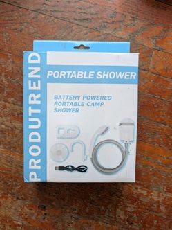 Portable battery shower