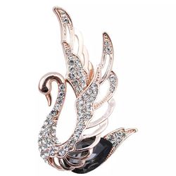 Rhinestone and Crystal Swan Brooches for Women Elegant Animal Pins Fashion Jewelry   Message me if you are interested in a bundle or you want to make 