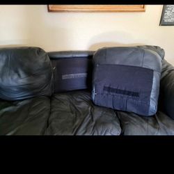 Leather Recliner and Sofa