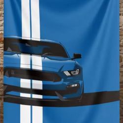 Cool Steal & Blue Heat Blue Horizon Skybound Stallion Wall Tapestry 24"× 35"