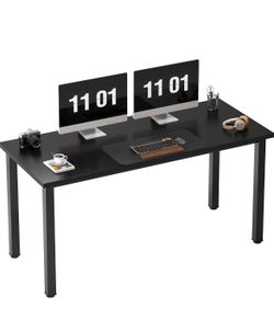 55 Inch Large Computer Desk - Black/Brown