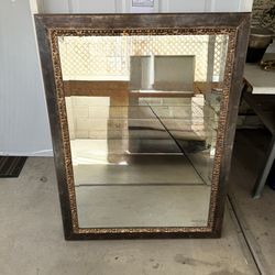 Antique beveled mirror Spanish Espejo antiguo biselado Width 48” Length 38