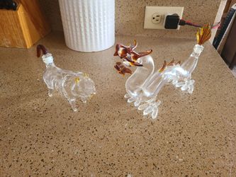Dragon & Tiger Glass Bottles