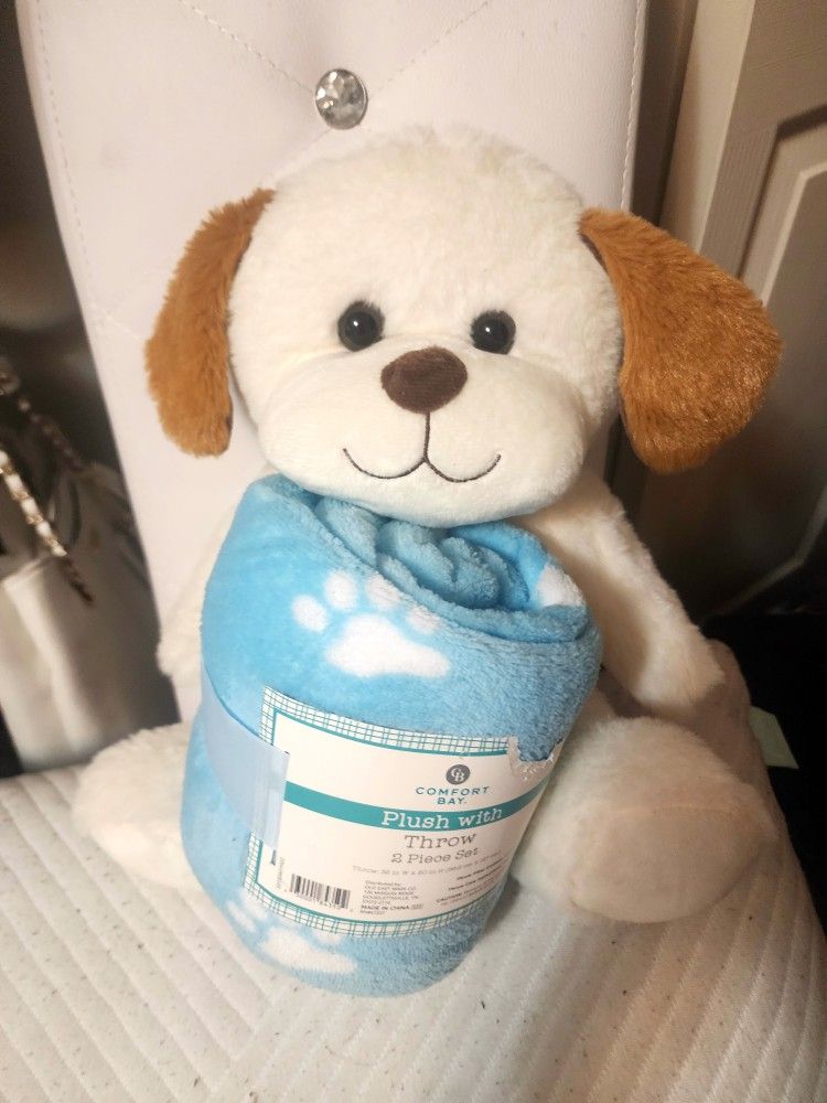 Plush Animal Wuth Blanket