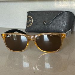 Ray-Ban RB2132 Wayfarer Polarized Honey Sunglasses 55-18 145 945/57