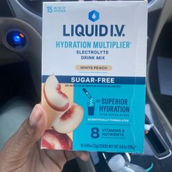 Liquid I V Hydration Multiplier Sugar Free White Peach 15 Stick Box