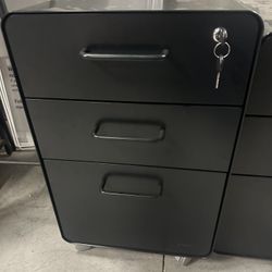 Black Poppin File Cabinet With Keys 
