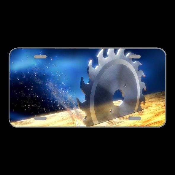 License Plate Novelty Car Front Saw Blade Circular Saw Sharp