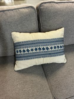 Blue beige decoration pillow