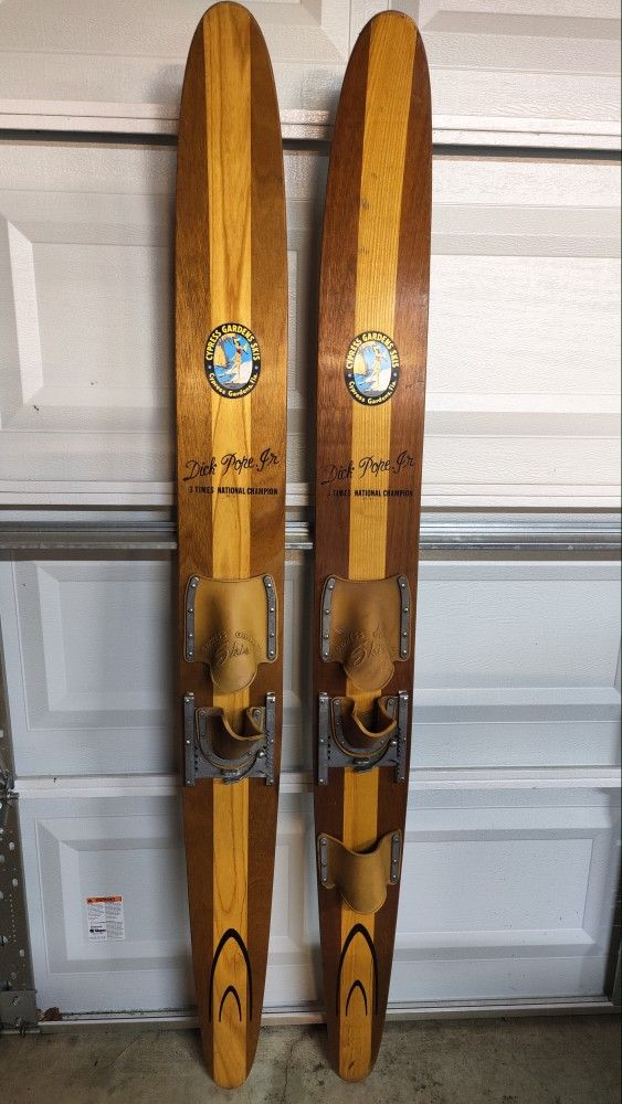Vintage Pair of DICK POPE JR Cypress Gardens Water Skis - 67” (Rare!)