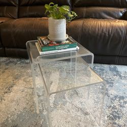Vintage Acrylic Nesting Tables Set of 2