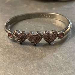 Betsy Johnson Pink Rhinestone Bracelet 