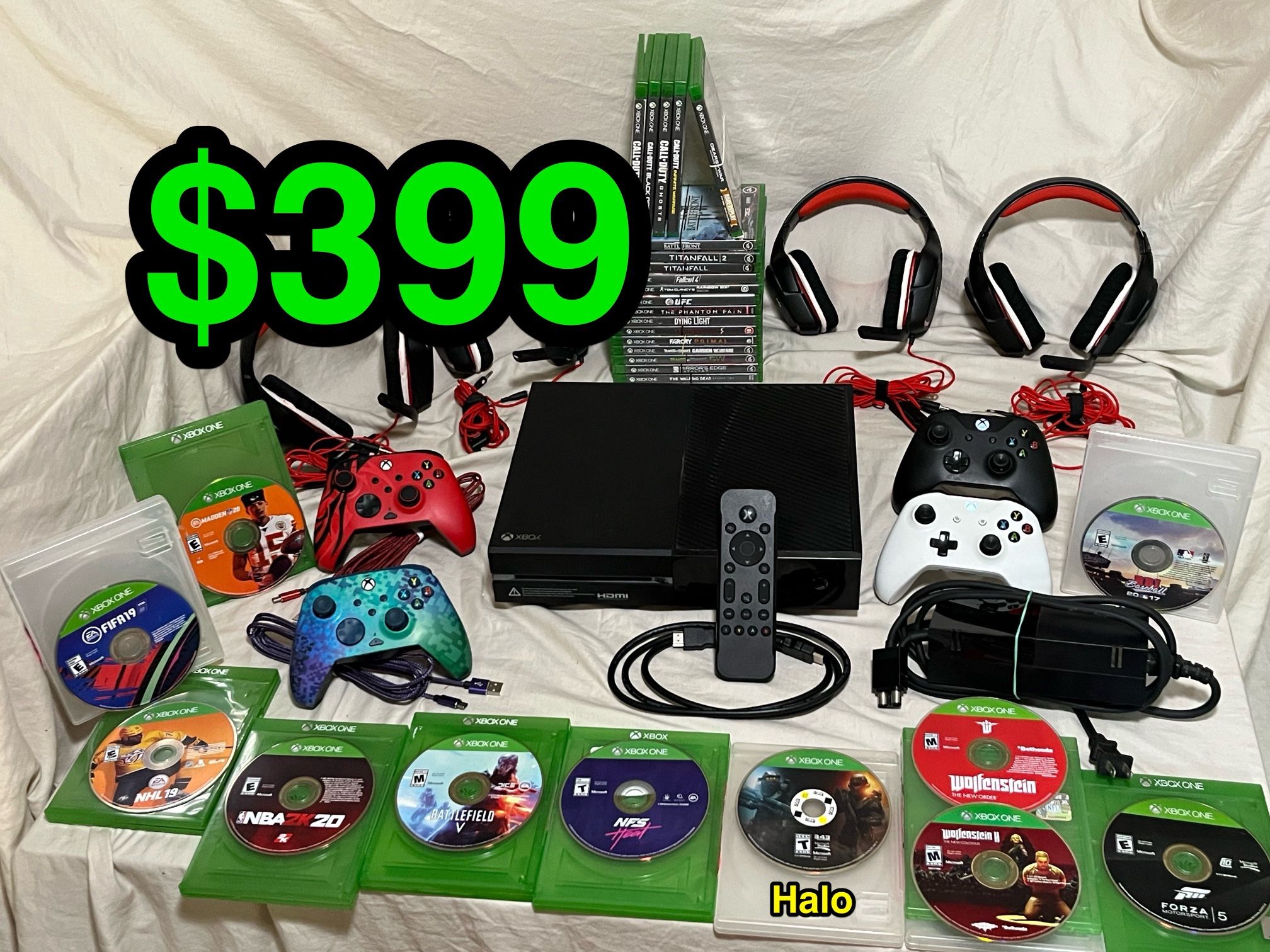 🎁🔥 Xbox One Premium Holiday Gift Bundle • 4 Headsets • 31 Games • 4 Controllers 🔥🎁  . . . . . . . . . . . . . . . . . . . . . . . . . . . . . . . 