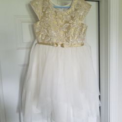 Youth Girls, Size 7 Jona Michelle Sparkly Gold Dress