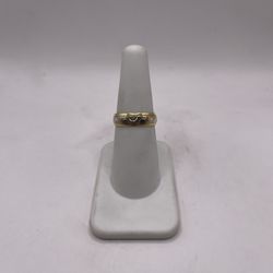 18kt Dual-Tone Gold Engagement Style Band w/ Dia Cut Design