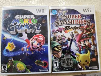 Wii Super Mario Galaxy & Super Smash Bros Brawl