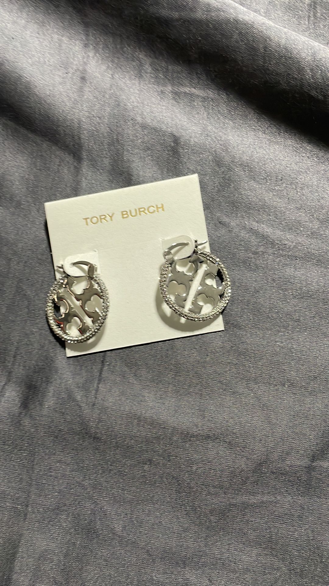 Tory Burch Hoop Earrings Silver