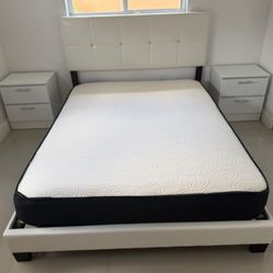 Queen Size Bed Frame With Mattress New Bedroom Furniture Set Queen BED FRAME + MATTRESS (Nightstand Sold Separately) 