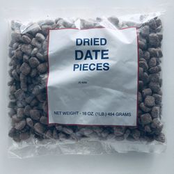 1 lb DATES - Dried Date Pieces 16 oz bag
