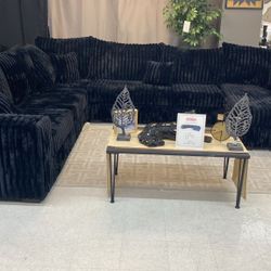Black Sectional Same day delivery 🚚 pay $50 Now Rest Weekly Or Biweekly 