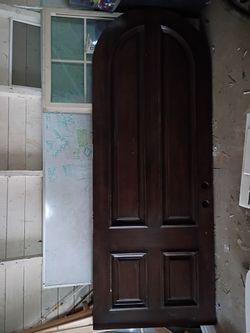 36-in x 96-in solid mahogany entry door