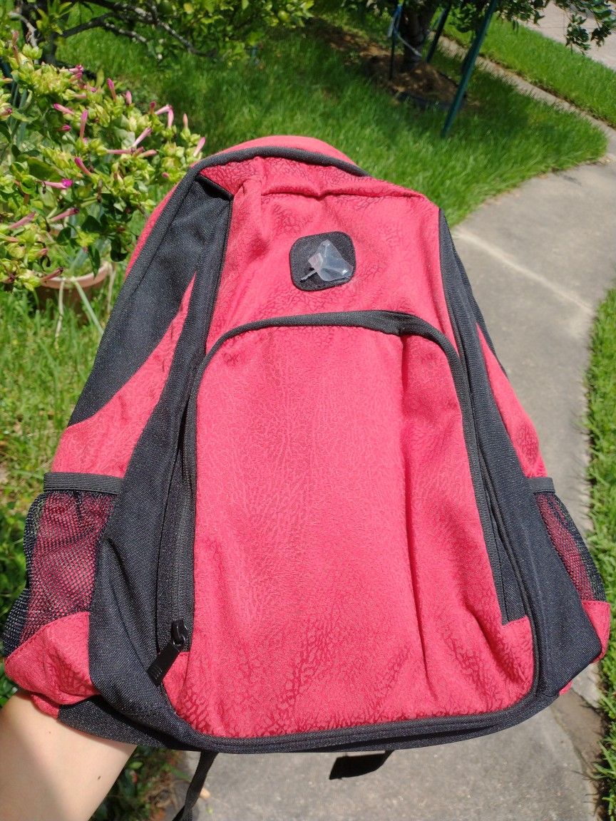 New Air Jordan Backpack Black Red With Laptop Storage