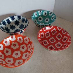 New Certified International 4 Fine Ceramic Bowls 