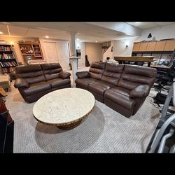 Ramour & Flanigan leather sofa and loveseat delivery available